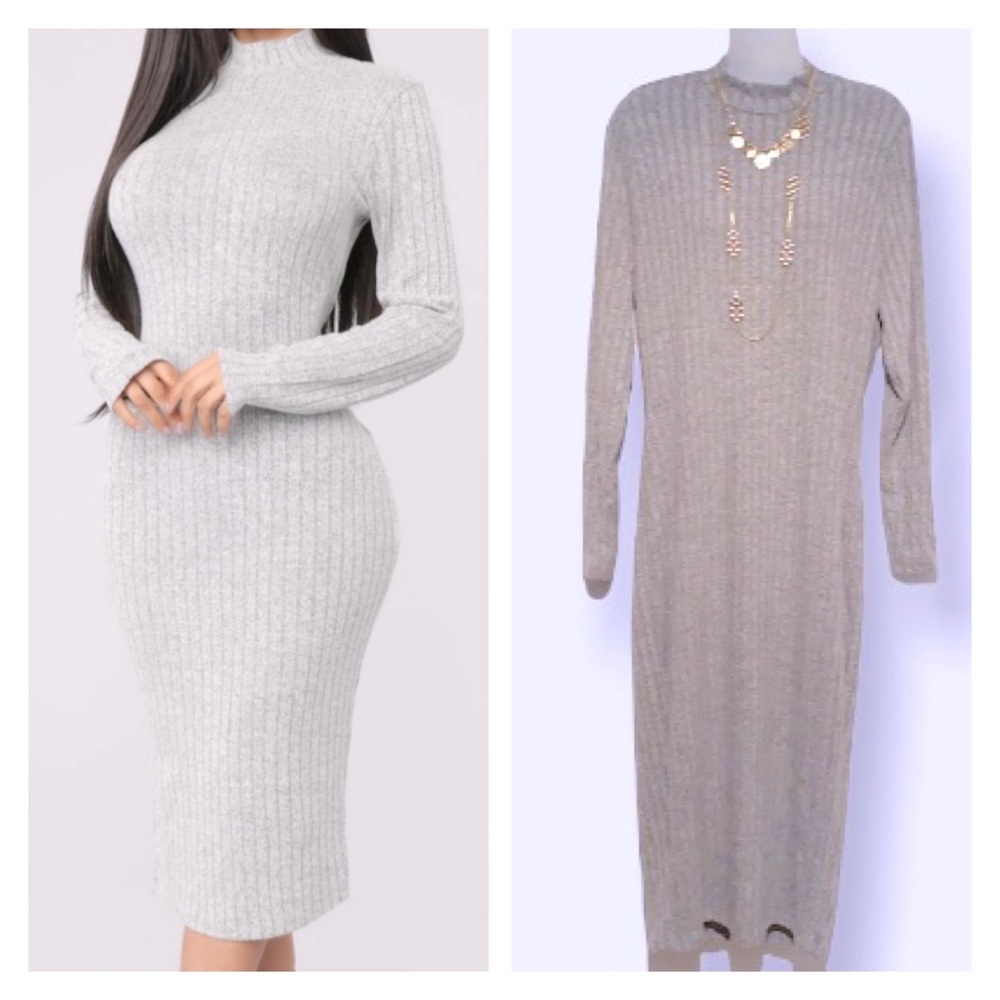 🆕 FASHION NOVA “Not Over You Yet” Sweater Dress - Super Stretchy & Soft!!